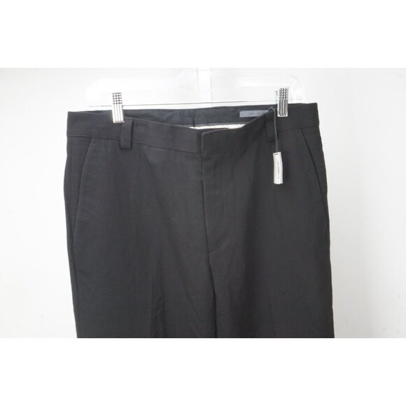 John Varvatos Black Slim Fit Flair Piping Mens Cotton Pants Sz 48 Brand New